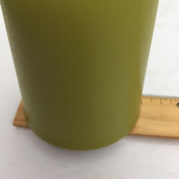 Vintage Tupperware Green Yellow Plastic Tumblers Set 4 Retro Drinkware Kitchen - Picture 10 of 16